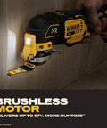 Rock Solid Brushless Oscillating Multi Tool Including Battery And Charger With All Day Run Time Pro Workhorse Combo Pack for precision wall cutting.