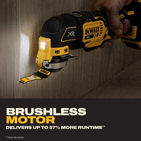Rock Solid Brushless Oscillating Multi Tool Including Battery And Charger With All Day Run Time Pro Workhorse Combo Pack for precision wall cutting.