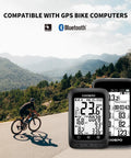Cyclist using GPS bike computer compatible with Cadence Sensor BK9C With Bluetooth 5.0 And ANT Plus For Real Time RPM Data
