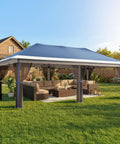 10x20Ft Pop Up Gazebo Canopy Tent One Person Setup Portable Instant Folding Shelter in garden with furniture setup