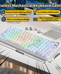 Badass Wireless Mechanical Keyboard With Triple Mode Connectivity And A Massive 8000mAh Battery Featuring Creamy Thocky Switches For Smooth Multi Device Gaming On Any Rig Legit Game Changer in compact size with RGB backlighting