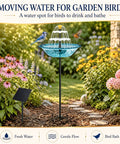 Solar Powered Bird Bath Fountain With Stake Stand For Garden Patio And Yard Outdoor Water Feature That Attracts Birds