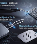 Get The Ultimate 24 In 1 Magnetic Ratchet Screwdriver Setup With S2 Steel Precision Bits For Bike, Phone And Furniture Fix-Its Plus Bonus Tweezers. tweezers, SIM tool and magnetic screw pad