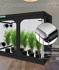 Heavy Duty 8x4 Grow Tent For Indoor Gardens, 96x48x78 Inch Hydroponic Indoor Grow Tent With Window, 600D Mylar Reflective Lining