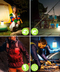 Powerful 1000LM LED Camping Lantern With Rechargeable Battery used in camping, fishing, hiking, and car repair scenes
