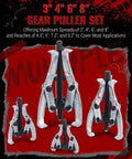 Beefy Gear Puller Set 3 Inch 4 Inch 6 Inch 8 Inch with 2 Jaw and 3 Jaw Reversible Jaws Heavy Duty CrV Steel Bearing Puller Kit