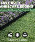 Metal Landscape Edging Border Kit With Six Panels 42 Inch Long And 4.5 Inch High Galvanized Steel Lawn Edging shown with flowers