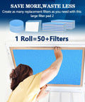 Person installing Cut-To-Fit Air Vent Filters 20-Inch By 90-Inch With Electrostatic Triple-Layer Filtration