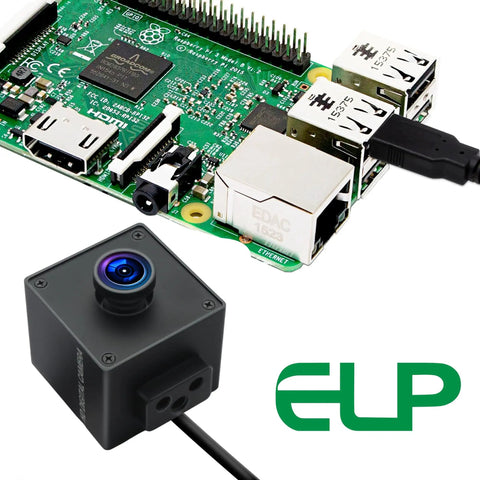 Global Shutter USB Wide Angle Webcam with Raspberry Pi board