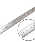 Image of Rigid 300 Millimeter Machinist Ruler with Zero Glare Satin Chrome Finish, showing precise 0.5 mm and mm markings.