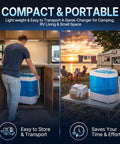 Heavy Duty Mini Compact Washing Machine Twin Tub Top Load Washer Portable in an RV setting, perfect for small spaces and camping.