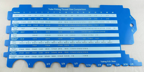 Pipe And Tubing Size Gauge For Quick Plumbing Checks, Measures Threaded Pipe From One Eighth To Two Inches, Tubing From One Eighth To One Inch, Hose ID From Quarter To One Inch, Handy Reference Chart On Back For DIY Pros