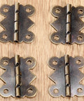 Antique Bronze Decorative Butterfly Hinges Set For Cabinets Drawers And Jewelry Boxes, 25mm By 20mm, 40 Pieces Close-up