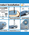 Installation steps for Must Have Reinforced Grommet Kit Set For DIY Projects with 3/16 Inch Brass Eyelets and tools