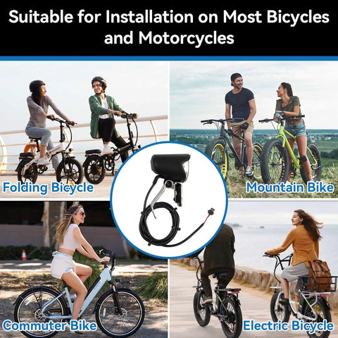 Ultra Bright Front Bike Headlight For Night Riding On 6 To 60V Electric Bikes Waterproof LED Front Light installation on multiple bike types