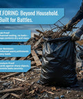Heavy Duty 55 to 60 Gallon Trash Bags Thick 2.1 Mil 39 by 55 Inch Garbage Liners for Home and Outdoor Use 100 Count Leakproof