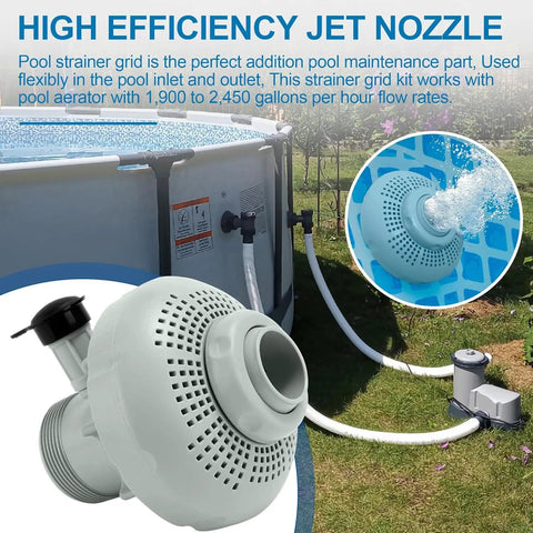 Large Inlet Air Nozzle For Intex Air Jet Valve And Above Ground Pool Return Jet Replacement Parts Easy Peasy Install DIY Kit