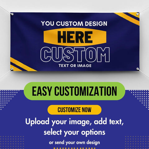 Custom Vinyl Banner Printing For Indoor Or Outdoor Use 24x48 Inches Large Personalized Party And Event Signage