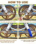 Four-step installation guide for Two Pack Aluminum Alloy Bike Pegs For Three Eighths Inch Axles Anti Skid Foot Pegs for front or rear use.