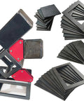 Beginner Welding Practice Kit With Magnets And Coupons, 42 Piece Set Featuring 11 Gauge Mild Steel Plates, magnets, stacked view
