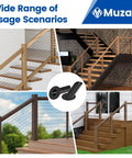 Usage examples of upgraded 40 pack pro grade heavy duty cable railing angle protector sleeves for wood posts installation.