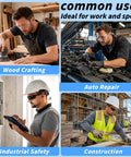One Hundred Ten Pairs Bulk Safety Glasses Made For The Crew Featuring Ansi Z Eight Seven Point One Approval With Scratch Proof Clear Lenses Delivering No Nonsense Jobsite Eye Protection All Day Long used in wood crafting, auto repair, industrial safety, construction.