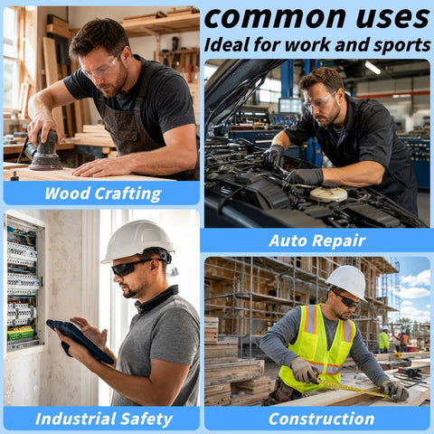 One Hundred Ten Pairs Bulk Safety Glasses Made For The Crew Featuring Ansi Z Eight Seven Point One Approval With Scratch Proof Clear Lenses Delivering No Nonsense Jobsite Eye Protection All Day Long used in wood crafting, auto repair, industrial safety, construction.