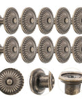 Vintage Round Cabinet Knobs Set Of 10 With Antique Copper Finish Decorative Drawer Handles For Kitchen Cabinets Wardrobe Doors And Dressers Easy Grip Hardware For Smooth Retro Style Furniture Updates