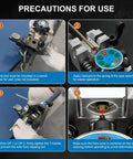 Instructions for using Professional Brake Line Flaring Tool Kit For 45 Degree Single Bubble And Double Flare with bench-mounted setup.