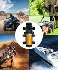 12V 75W Electric Fuel Transfer Pump Self Priming Portable 110 GPH Gasoline and Diesel Transfers For Cars Trucks Boats Tractors
