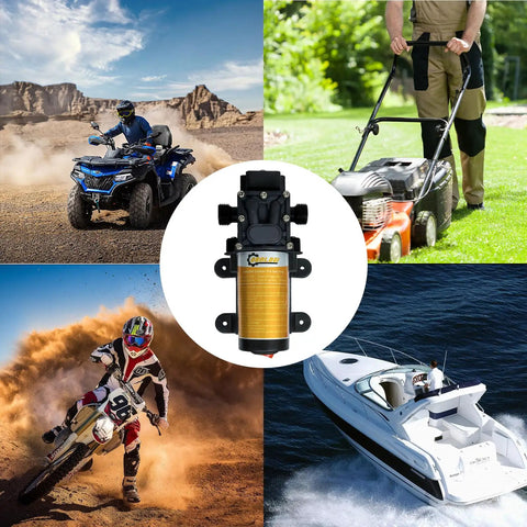 12V 75W Electric Fuel Transfer Pump Self Priming Portable 110 GPH Gasoline and Diesel Transfers For Cars Trucks Boats Tractors