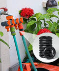 50 Pack Thickened O-Rings Set For 1/4 Inch And M22 Quick Connect on garden faucet with hoses, highlighted for use in outdoor systems