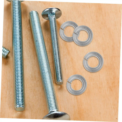Stainless Steel Spring Washers Set 100 Pcs 304 Grade Non Slip Gasket Assortment Kit For Screws And Fasteners Durable Split Washers For Rock Solid Tightening Vibration Dampening And Long Lasting Hardware shown with bolts