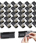 One-Second No Tool Wire Connectors With Locking Buckle For Quick Splice, 30-piece pack for solid and stranded wire connections