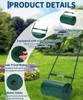 Heavy Duty 23 Inch Lawn Roller For Push Or Tow Behind Use Steel Sod Roller With U Shaped Handle 13 Gallon Water Or Sand Fill Garden Yard Park Essential For Flattening Soil And Boosting Seed Germination
