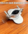 Two Piece Dryer Cord Strain Relief Clamp Kit with 0.51-inch wire fit on wooden surface