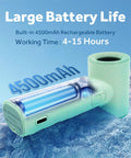 Portable Handheld Turbo Fan With 17400 RPM High Speed Mini Cooling Power 4500mAh USB Rechargeable