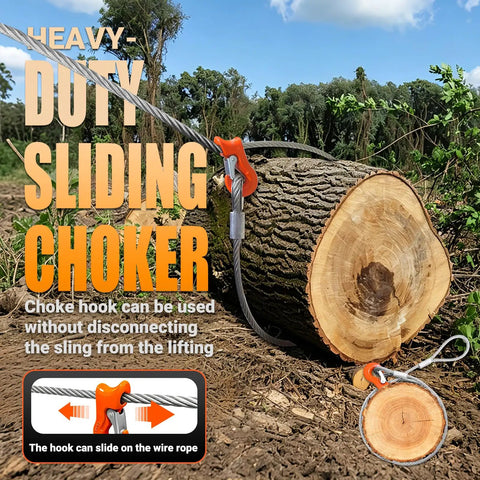 Pro Grade 1/2 By 8.2 Feet Single Leg Wire Rope Sling With Rock Solid Independent Wire Core And Quick Slide Choker Hook Rated 5500 Pounds For Daily Job Site Grinds And Reliable Heavy Equipment Hauling