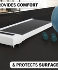 24 Pack EVA Foam Floor Tiles Interlocking Mat Set With 96 Sq Ft Coverage For Garage Playroom Or Home Gym beneath treadmill