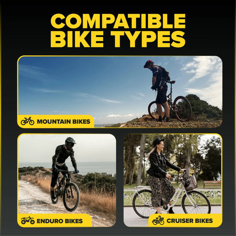 Image showing mountain, enduro, and cruiser bikes compatible with set of 2 26 inch bike inner tubes fits 26x1.75 26x1.90 26x1.95.
