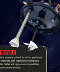 Heavy Duty Steel Spray Paint Pressure Pot With Adjustable Gauge And Regulator For Auto Body Detailing agitator blades inside tank.