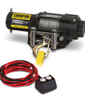 Heavy Duty 3000 Pound ATV UTV Winch Kit With One Point Three Horsepower DC Motor and accessories