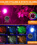 Color Changing Solar Lights Outdoor Waterproof Multicolor RGB With Auto On Off 7 Lighting Modes For Garden Decor Backyard Ambience
