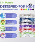 Rad 6 Pack Kids Safety Glasses Youth Protective Eyewear ANSI Z87 Certified Scratch Proof Lenses UV400 Shield in 6 colors.