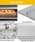 Air Fryer Basket And Steel Wire Rack Accessory For SP100 SP101 Convection Oven, Dishwasher Safe Splatter Shield, Ultra Fine Mesh