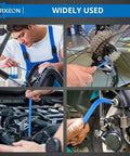 Nine Piece Pro Grade Torx Star Wrench Key Set T10 To T50 with visible coding used on bicycles and auto repair.