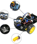 2WD Smart Robot Car Kit With Ultrasonic Sensor Module R3 Board Remote Control Arduino IDE Compatible DIY Kit