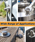 300 Piece Stainless Steel Washer Set With 15 Sizes From M3 To M12 Flat And Fender Washers 304 Stainless For Screws And Bolts Pro Grade DIY Home Auto Workshop Gear used on bolts and screws