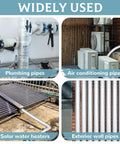 12 Pack Self Adhesive Pipe Insulation Foam Tubes With Aluminum Foil Wrap And Ties, usage examples on various pipes.