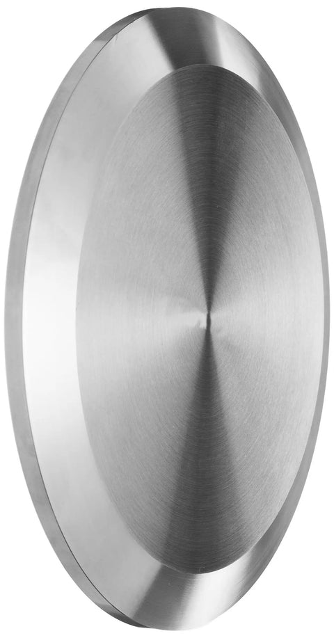Stainless Steel 316L Sanitary Fitting 16 Amp R1000 Clamp End Cap For 10 Inch Tube OD Non Permanent Seal, side view